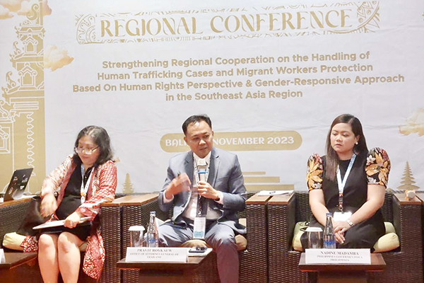 สำนักงานอัยการสูงสุดเข้าร่วมประชุมระดับภูมิภาคของประเทศสมาชิกอาเซียนเพื่อเสริมสร้างความร่วมมือในการต่อต้านการค้ามนุษย์และการคุ้มครองสิทธิของแรงงานข้ามชาติในภูมิภาคเอเชียตะวันออกเฉียงใต้