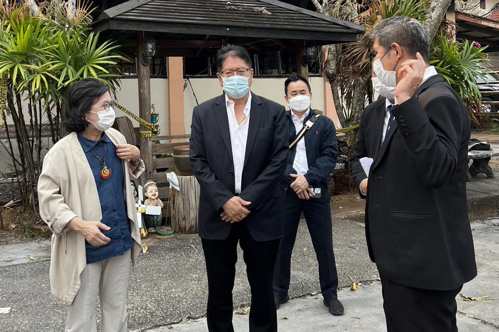 อัยการสูงสุดลงพื้นที่ให้กำลังใจบุคลากร และสำรวจความเสียหายอาคารสำนักงานอัยการจังหวัดทองผาภูมิ จังหวัดกาญจนบุรี