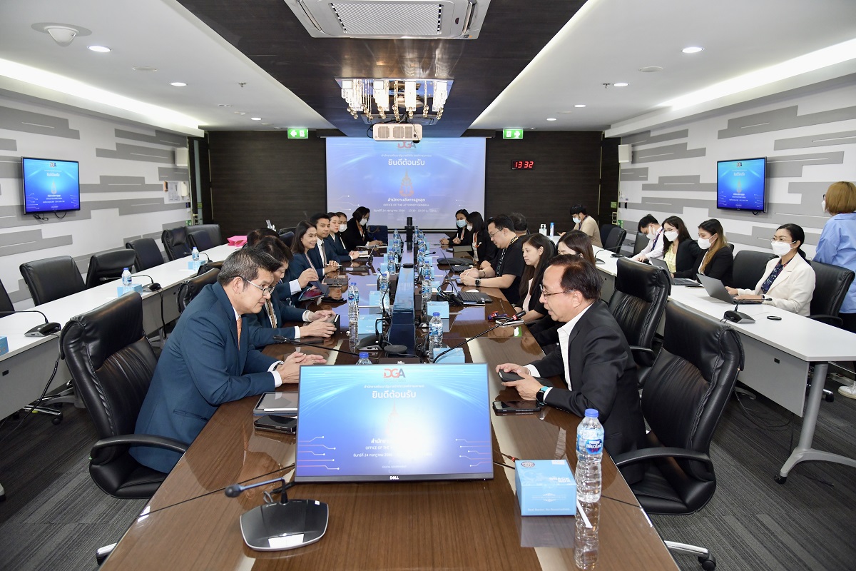 สำนักงานเลขาธิการสำนักงานอัยการสูงสุด เยี่ยมชมระบบงานสารบรรณอิเล็กทรอนิกส์ของสำนักงานพัฒนารัฐบาลดิจิทัล (องค์การมหาชน) หรือ DGA